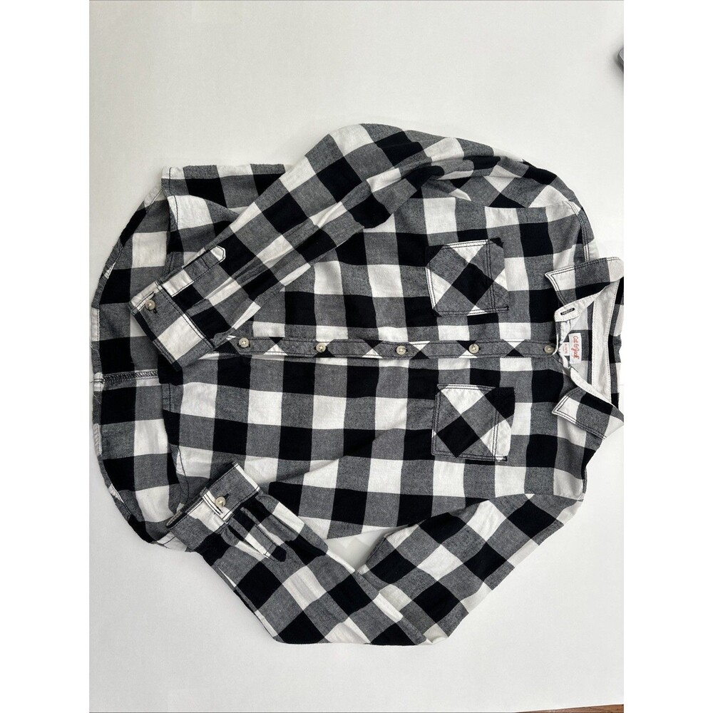Cat & Jack Girls Buffalo Check Plaid Long Sleeve Flannel Shirt Size XL 14/16